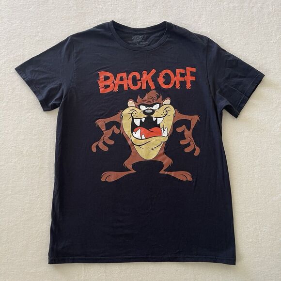 Looney Tunes Taz the Tasmanian devil Back Off Shirt Size Medium 100%‎ Cotton - Picture 8 of 9